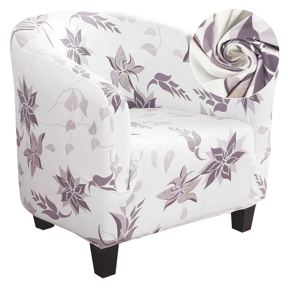 Elastic Tub Chair Cover Bathtub Armchair Sofa Cover Dustproof Protector Washable Furniture Slipcover Quality Hotel Home Polyester Seat Cover - Image 29
