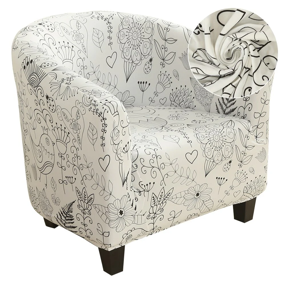 Elastic Tub Chair Cover Bathtub Armchair Sofa Cover Dustproof Protector Washable Furniture Slipcover Quality Hotel Home Polyester Seat Cover - Image 31