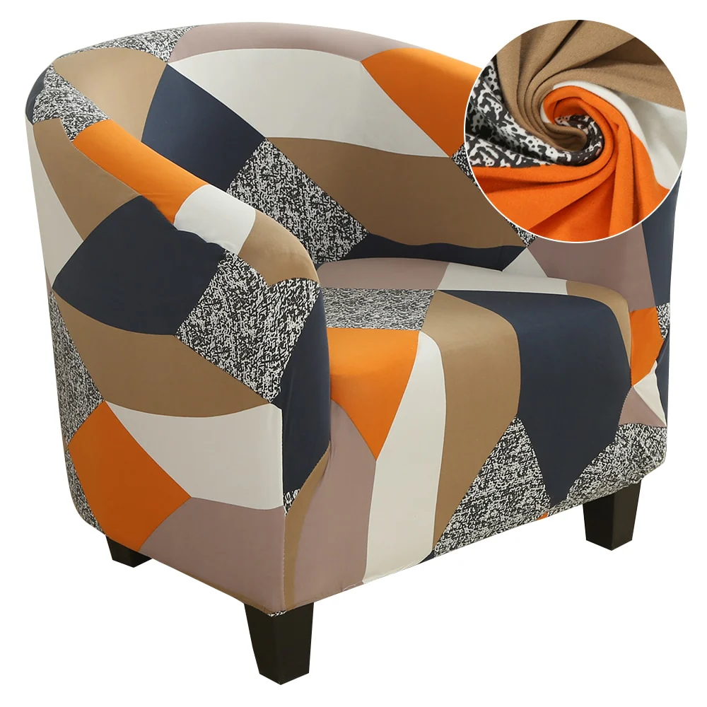 Elastic Tub Chair Cover Bathtub Armchair Sofa Cover Dustproof Protector Washable Furniture Slipcover Quality Hotel Home Polyester Seat Cover - Image 33