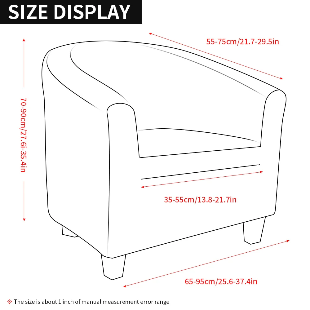 Elastic Tub Chair Cover Bathtub Armchair Sofa Cover Dustproof Protector Washable Furniture Slipcover Quality Hotel Home Polyester Seat Cover - Image 6