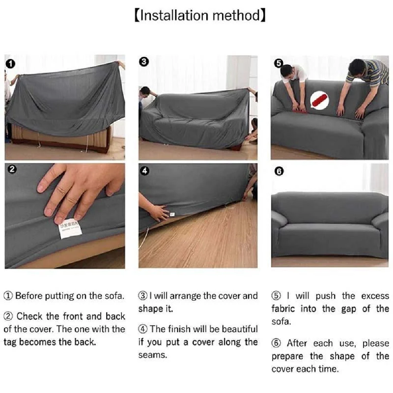 Elasticity Sofa Cover Extensible Couch Cover SofaCovers Sectional Solid Color Single/two/three/four Seats Corner Sofa Cover L Shape Need Buy 2pcs - Image 4