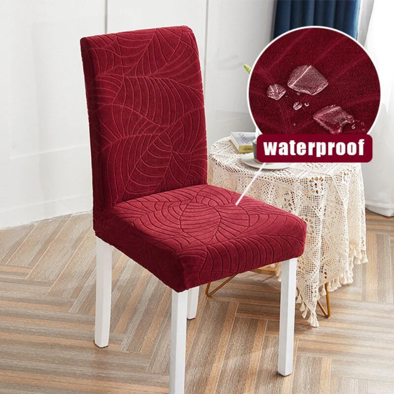 Elastic Waterproof Chair Covers Dining Room Jacquard Spandex Cover For Chair Adjustable Chairs Covers 1/2/4/6 Pieces - Image 14