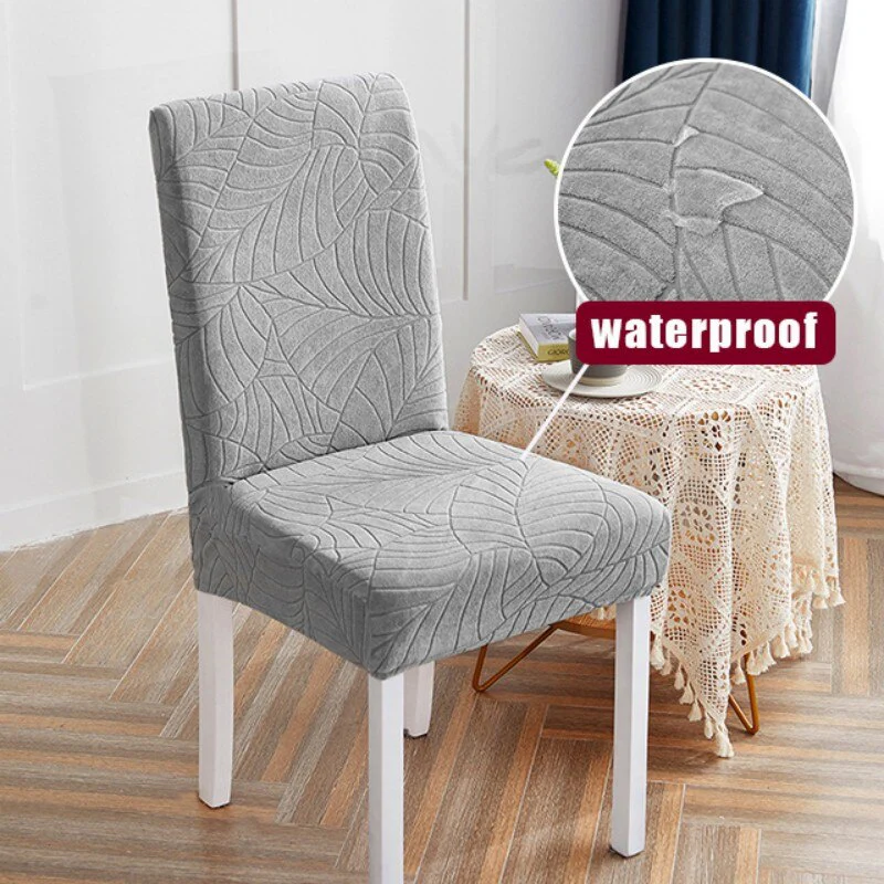 Elastic Waterproof Chair Covers Dining Room Jacquard Spandex Cover For Chair Adjustable Chairs Covers 1/2/4/6 Pieces - Image 7