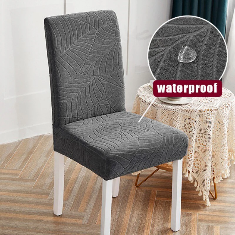 Elastic Waterproof Chair Covers Dining Room Jacquard Spandex Cover For Chair Adjustable Chairs Covers 1/2/4/6 Pieces - Image 8