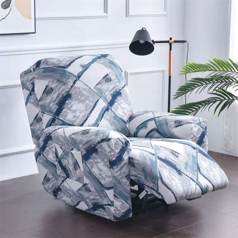 Floral Recliner Sofa Covers Elastic Reclining Chair Cover Lazy Boy Armchair Protector Slipcover 1 2 3 Seat - Image 10