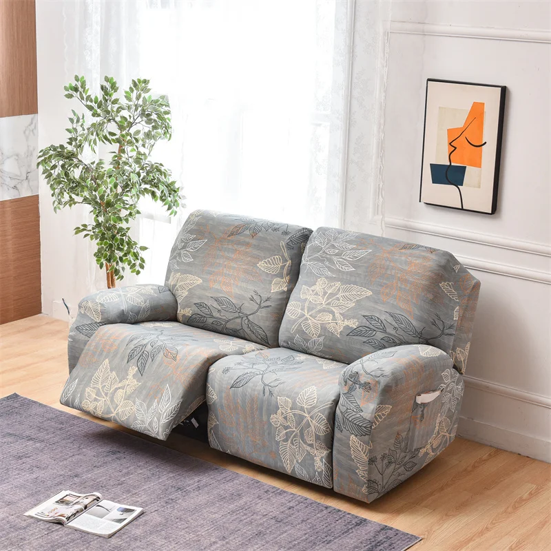 Floral Recliner Sofa Covers Elastic Reclining Chair Cover Lazy Boy Armchair Protector Slipcover 1 2 3 Seat - Image 14