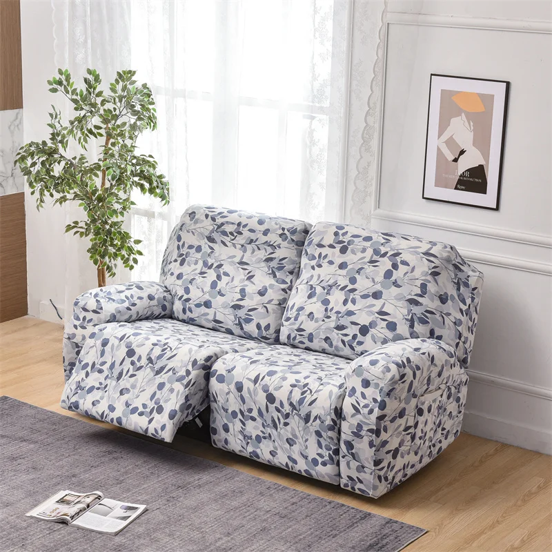Floral Recliner Sofa Covers Elastic Reclining Chair Cover Lazy Boy Armchair Protector Slipcover 1 2 3 Seat - Image 15