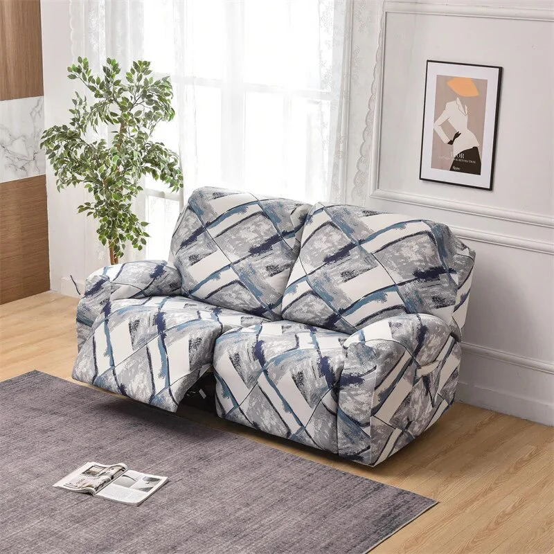 Floral Recliner Sofa Covers Elastic Reclining Chair Cover Lazy Boy Armchair Protector Slipcover 1 2 3 Seat - Image 16