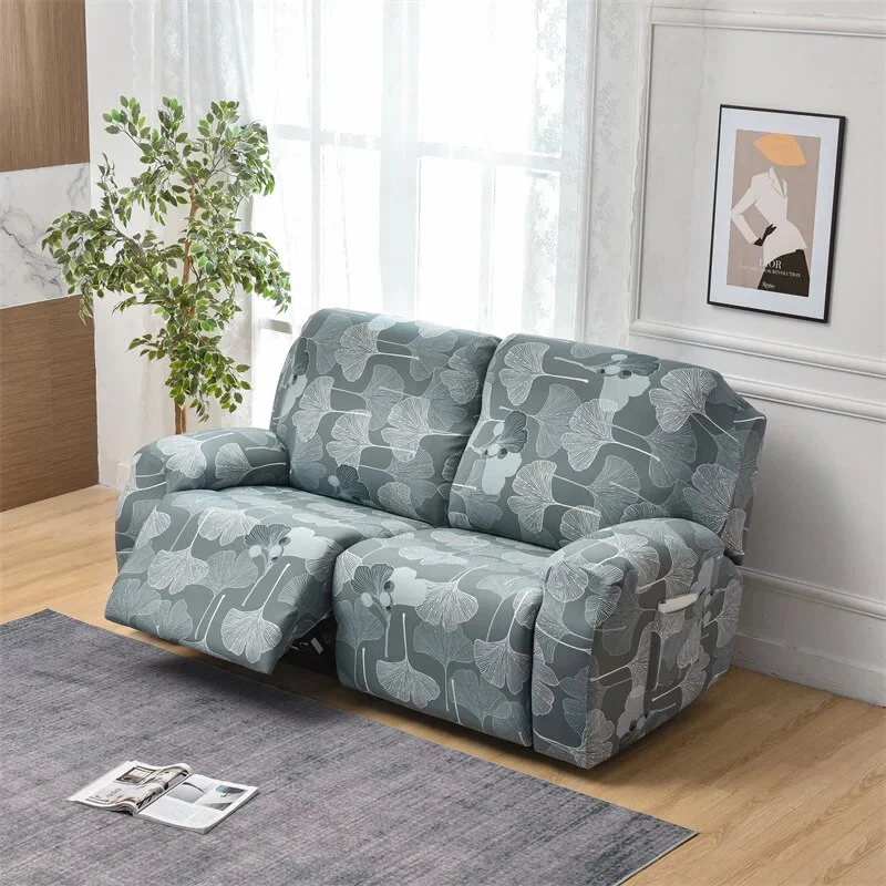 Floral Recliner Sofa Covers Elastic Reclining Chair Cover Lazy Boy Armchair Protector Slipcover 1 2 3 Seat - Image 18