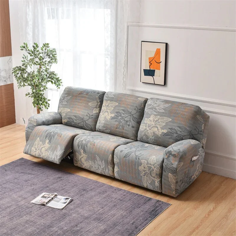 Floral Recliner Sofa Covers Elastic Reclining Chair Cover Lazy Boy Armchair Protector Slipcover 1 2 3 Seat - Image 20