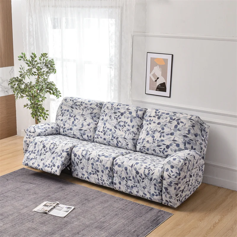 Floral Recliner Sofa Covers Elastic Reclining Chair Cover Lazy Boy Armchair Protector Slipcover 1 2 3 Seat - Image 21