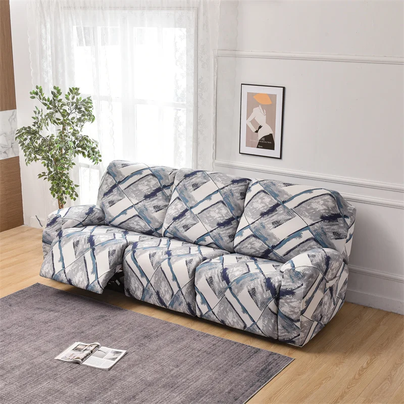 Floral Recliner Sofa Covers Elastic Reclining Chair Cover Lazy Boy Armchair Protector Slipcover 1 2 3 Seat - Image 22