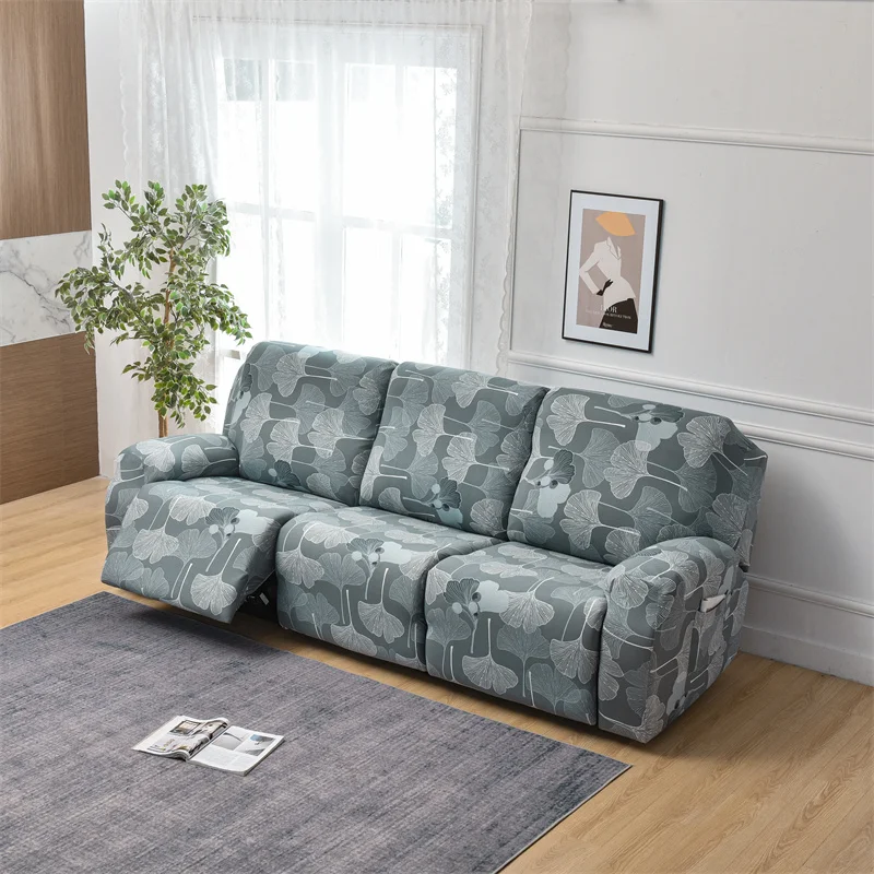 Floral Recliner Sofa Covers Elastic Reclining Chair Cover Lazy Boy Armchair Protector Slipcover 1 2 3 Seat - Image 24