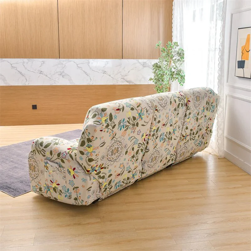 Floral Recliner Sofa Covers Elastic Reclining Chair Cover Lazy Boy Armchair Protector Slipcover 1 2 3 Seat - Image 5