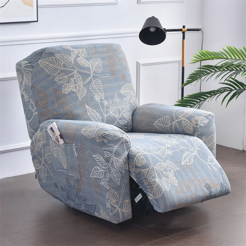 Floral Recliner Sofa Covers Elastic Reclining Chair Cover Lazy Boy Armchair Protector Slipcover 1 2 3 Seat - Image 8