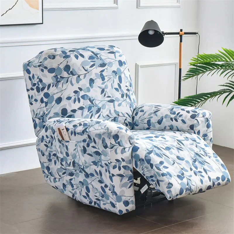 Floral Recliner Sofa Covers Elastic Reclining Chair Cover Lazy Boy Armchair Protector Slipcover 1 2 3 Seat - Image 9