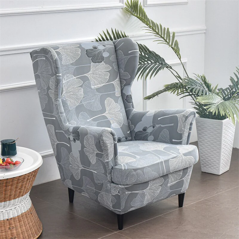 Floral Wing Chair Cover Sloping King Back Armchair Covers Elastic Armchair Slipcover Wingback Sofa Back Chair Cover Slipcovers - Image 21