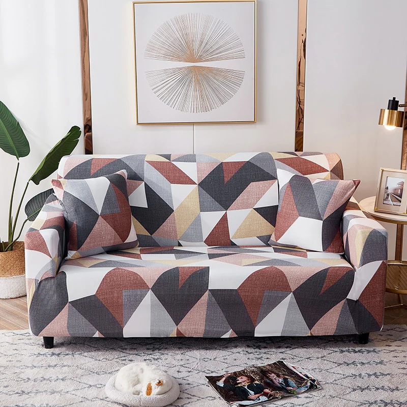 Geometric Elastic Sofa Cover Modern Sectional Corner Sofa Slipcover Corner Couch Cover Chair Protector Christmas Decor 1/2/3/4 Seats - Image 15