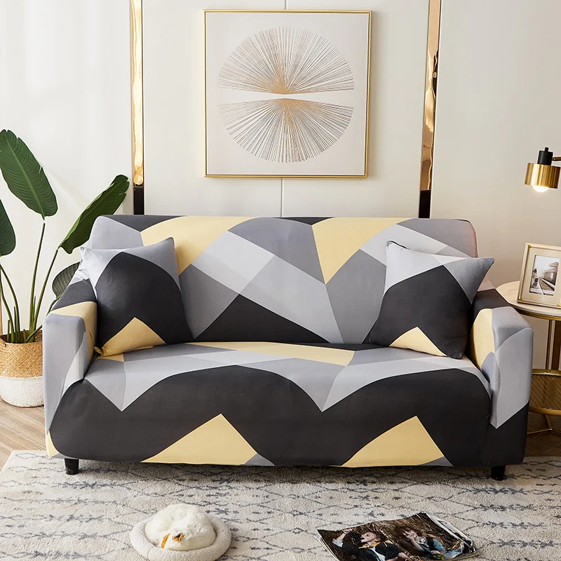 Geometric Elastic Sofa Cover Modern Sectional Corner Sofa Slipcover Corner Couch Cover Chair Protector Christmas Decor 1/2/3/4 Seats - Image 19