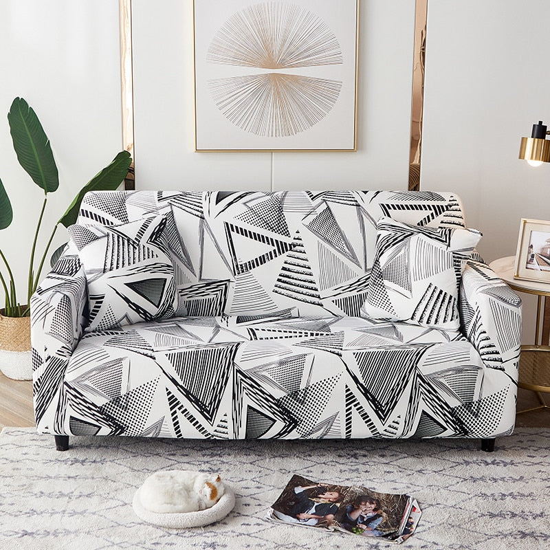 Geometric Elastic Sofa Cover Modern Sectional Corner Sofa Slipcover Corner Couch Cover Chair Protector Christmas Decor 1/2/3/4 Seats - Image 26