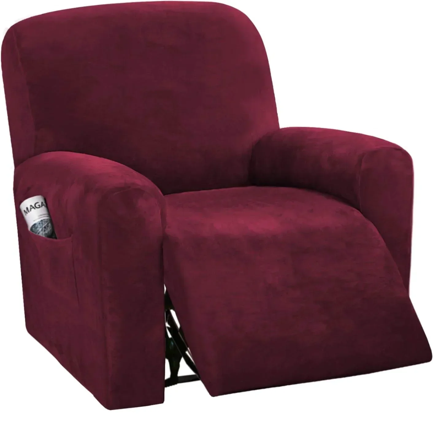 High Grade 3 Seat Recliner Sofa Chair Cover Velvet Recliner Covers Armchair Non-slip Relax Armchair Cover Elastic Suede Couch Chair Protector - Image 25