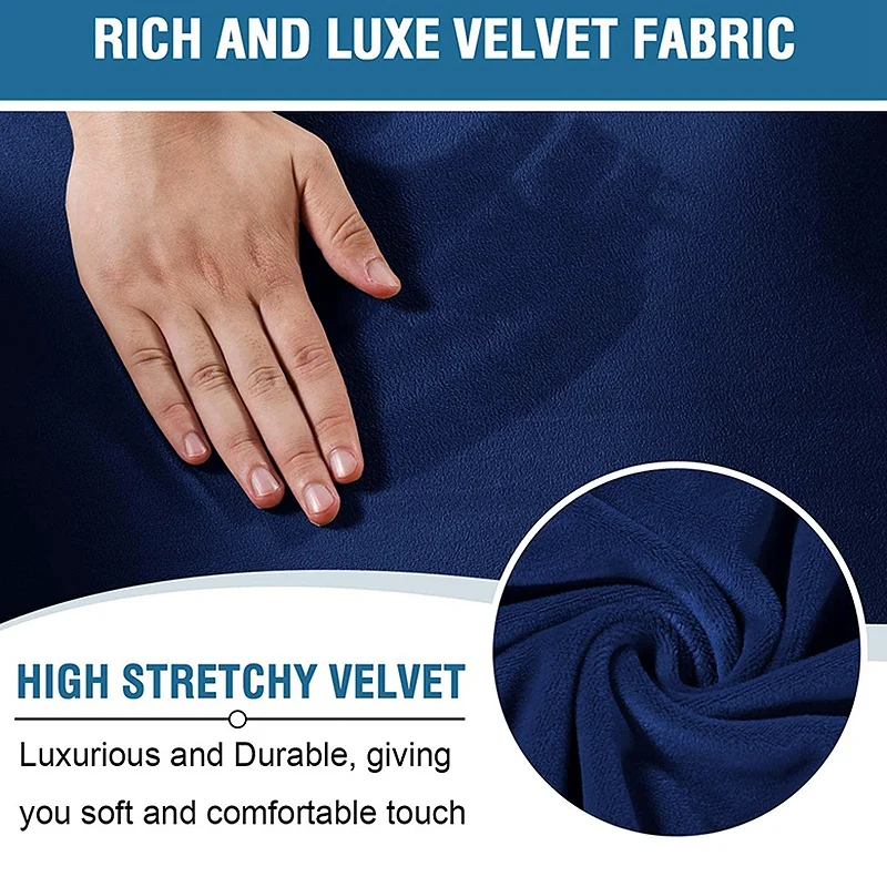 High Grade 3 Seat Recliner Sofa Chair Cover Velvet Recliner Covers Armchair Non-slip Relax Armchair Cover Elastic Suede Couch Chair Protector - Image 5