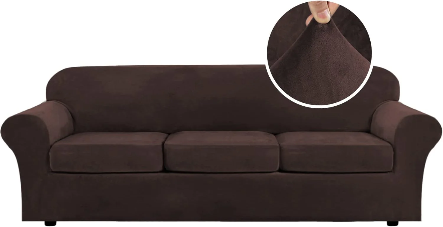 High Grade Thick Velvet Sofa Covers Couch Covers for Cushion Couch Sofa High Stretch Sofa Slipcovers Furniture Protector Fit Couch - Image 25
