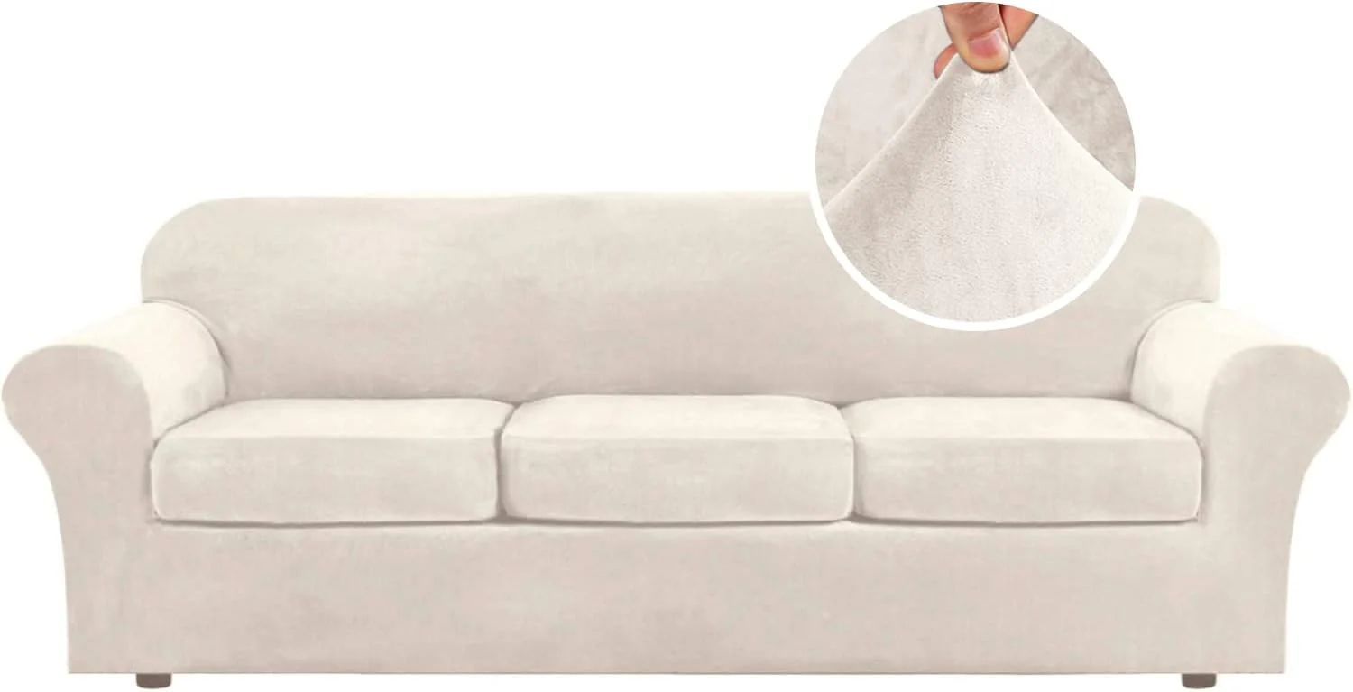 High Grade Thick Velvet Sofa Covers Couch Covers for Cushion Couch Sofa High Stretch Sofa Slipcovers Furniture Protector Fit Couch - Image 31