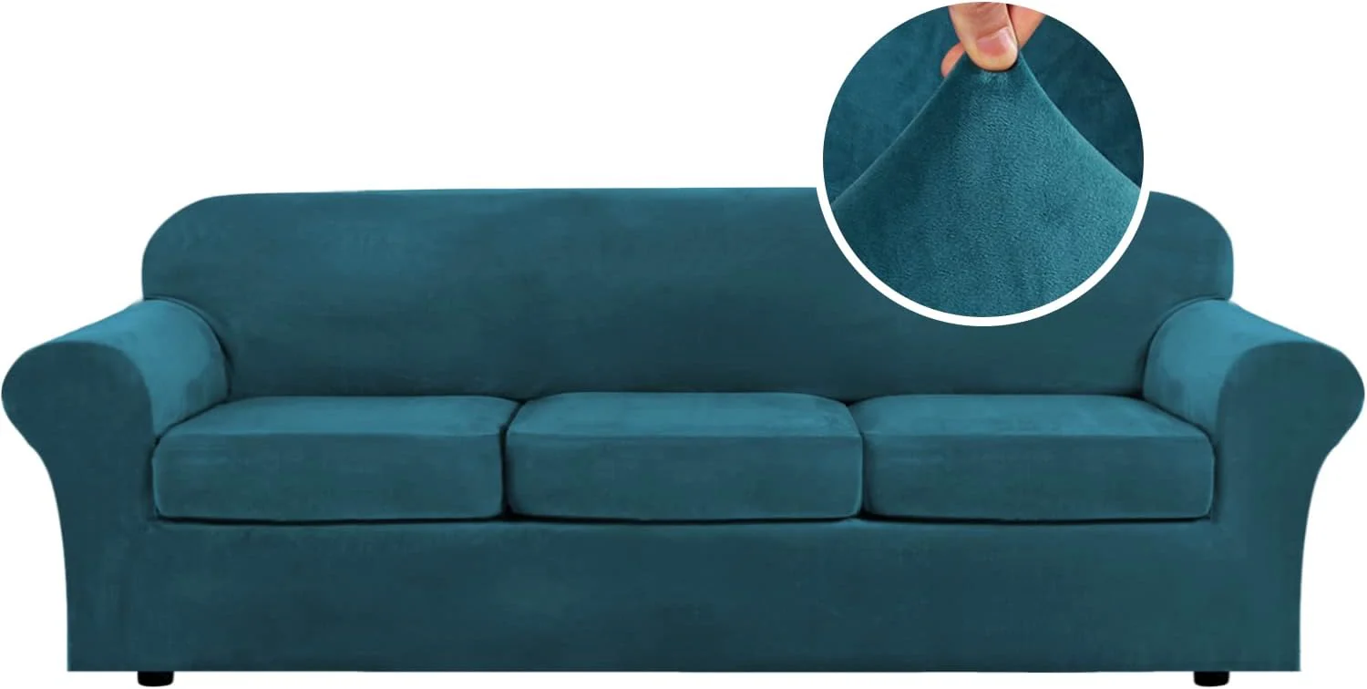 High Grade Thick Velvet Sofa Covers Couch Covers for Cushion Couch Sofa High Stretch Sofa Slipcovers Furniture Protector Fit Couch - Image 41