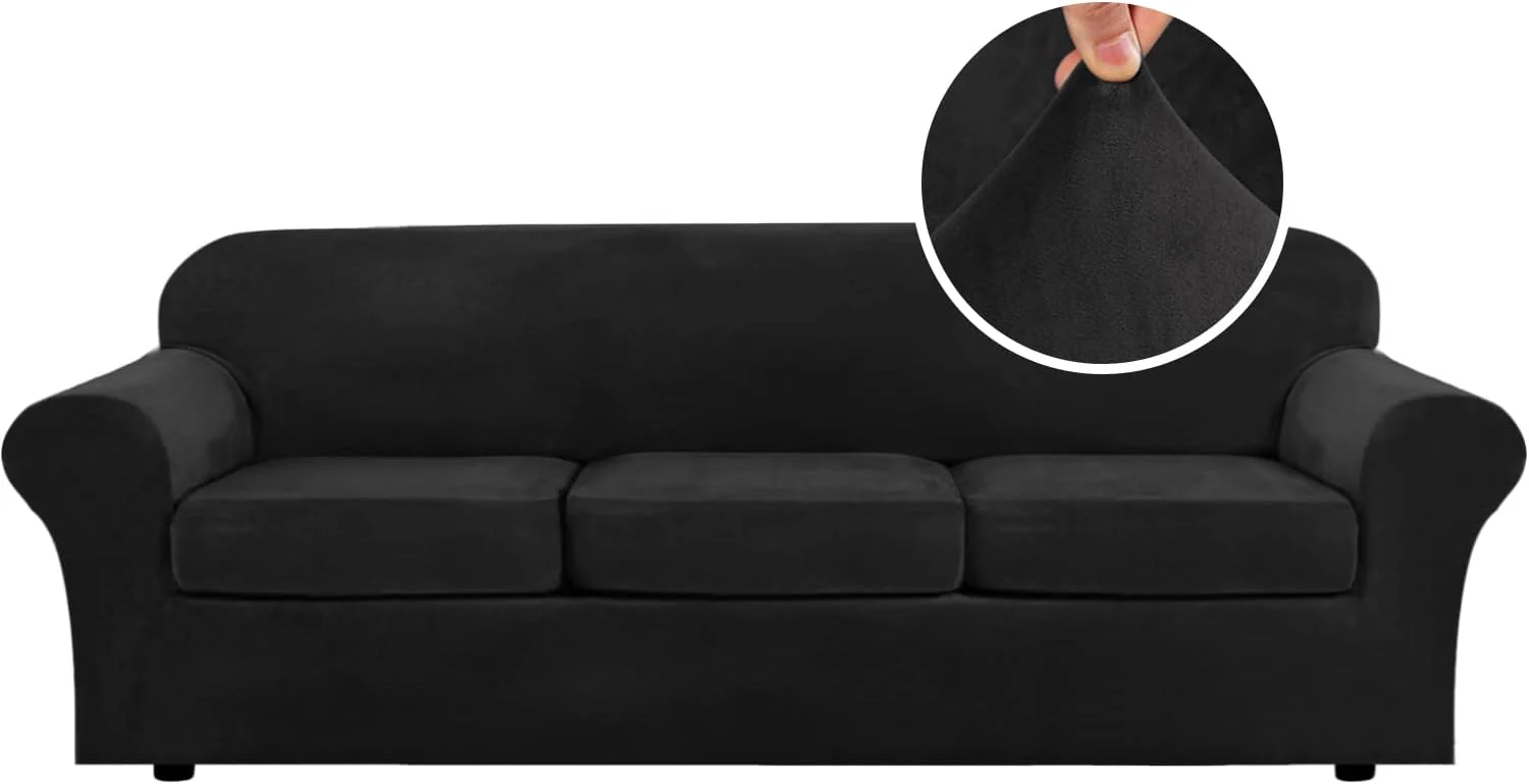 High Grade Thick Velvet Sofa Covers Couch Covers for Cushion Couch Sofa High Stretch Sofa Slipcovers Furniture Protector Fit Couch - Image 42