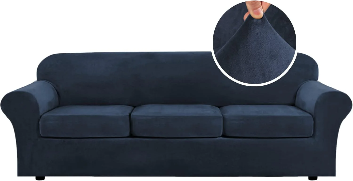 High Grade Thick Velvet Sofa Covers Couch Covers for Cushion Couch Sofa High Stretch Sofa Slipcovers Furniture Protector Fit Couch - Image 48