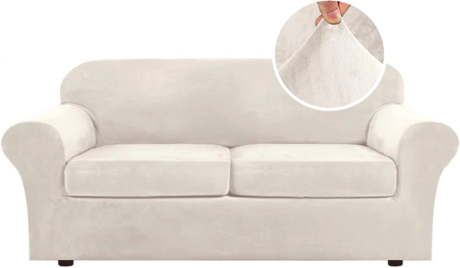 High Grade Thick Velvet Sofa Covers Couch Covers for Cushion Couch Sofa High Stretch Sofa Slipcovers Furniture Protector Fit Couch - Image 54