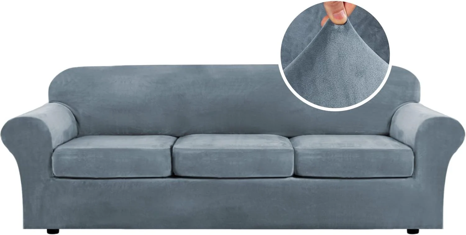 High Grade Thick Velvet Sofa Covers Couch Covers for Cushion Couch Sofa High Stretch Sofa Slipcovers Furniture Protector Fit Couch - Image 56