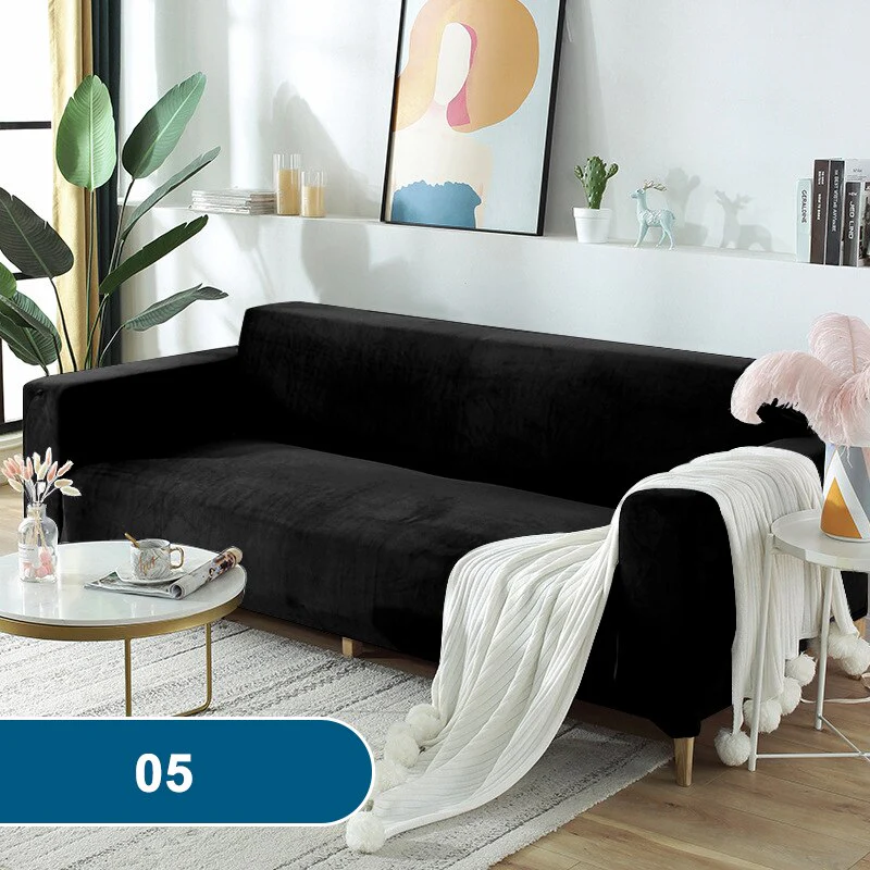 High Quality Velvet Sofa Covers Living Room Sofa Cover Home Furniture Protector Case Adjustable Sofa Slipcover For 1/2/3/4 Seat - Image 11