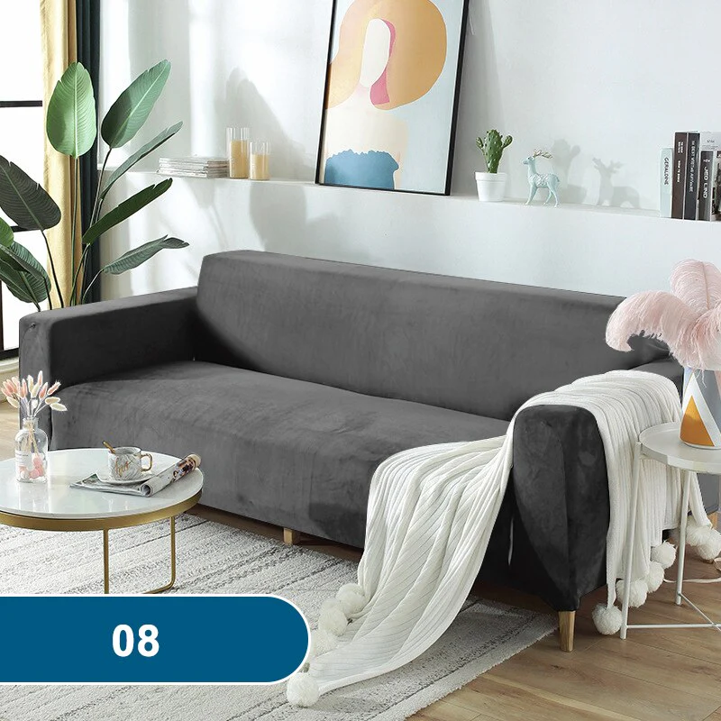 High Quality Velvet Sofa Covers Living Room Sofa Cover Home Furniture Protector Case Adjustable Sofa Slipcover For 1/2/3/4 Seat - Image 14
