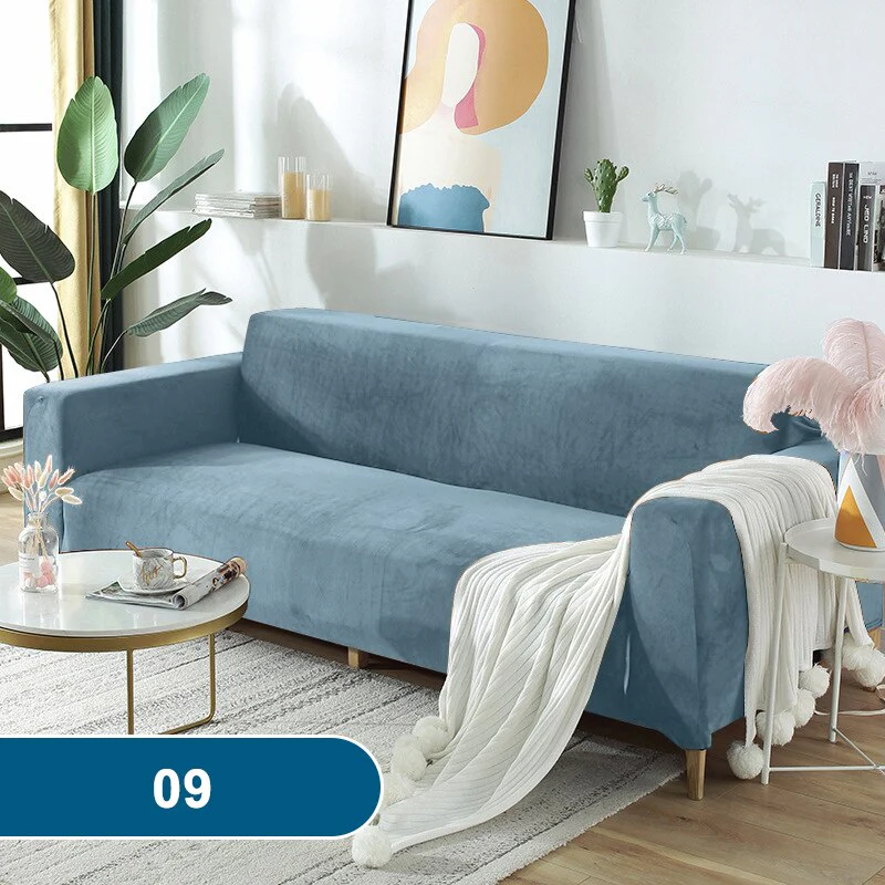 High Quality Velvet Sofa Covers Living Room Sofa Cover Home Furniture Protector Case Adjustable Sofa Slipcover For 1/2/3/4 Seat - Image 15