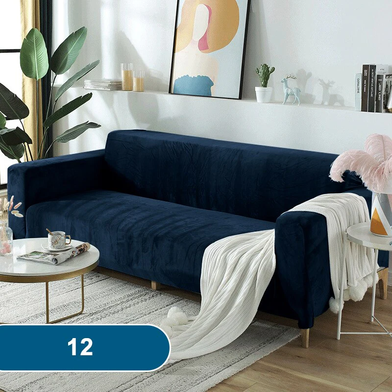 High Quality Velvet Sofa Covers Living Room Sofa Cover Home Furniture Protector Case Adjustable Sofa Slipcover For 1/2/3/4 Seat - Image 17