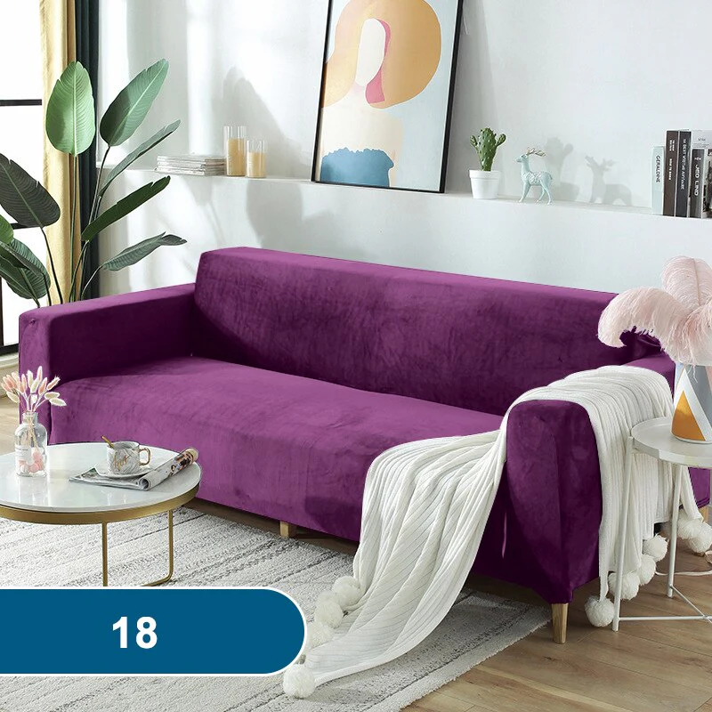 High Quality Velvet Sofa Covers Living Room Sofa Cover Home Furniture Protector Case Adjustable Sofa Slipcover For 1/2/3/4 Seat - Image 20