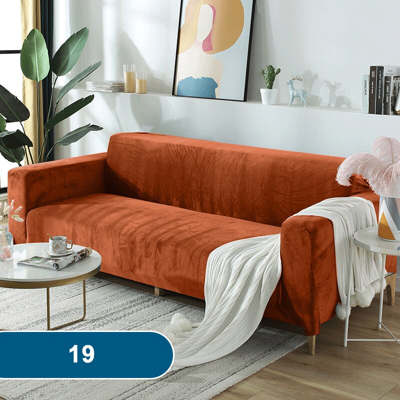 High Quality Velvet Sofa Covers Living Room Sofa Cover Home Furniture Protector Case Adjustable Sofa Slipcover For 1/2/3/4 Seat - Image 21
