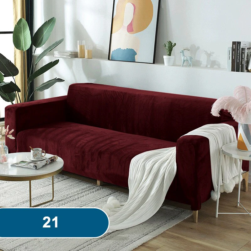 High Quality Velvet Sofa Covers Living Room Sofa Cover Home Furniture Protector Case Adjustable Sofa Slipcover For 1/2/3/4 Seat - Image 22