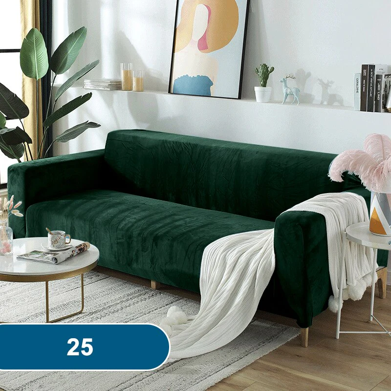 High Quality Velvet Sofa Covers Living Room Sofa Cover Home Furniture Protector Case Adjustable Sofa Slipcover For 1/2/3/4 Seat - Image 25