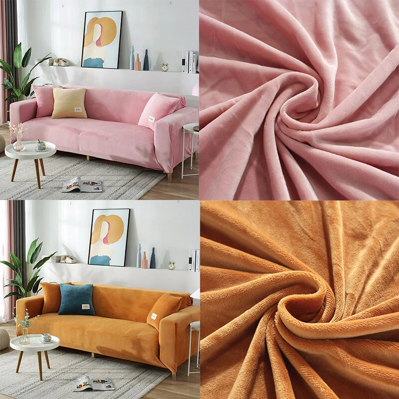 High Quality Velvet Sofa Covers Living Room Sofa Cover Home Furniture Protector Case Adjustable Sofa Slipcover For 1/2/3/4 Seat - Image 6