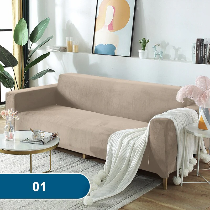 High Quality Velvet Sofa Covers Living Room Sofa Cover Home Furniture Protector Case Adjustable Sofa Slipcover For 1/2/3/4 Seat - Image 7