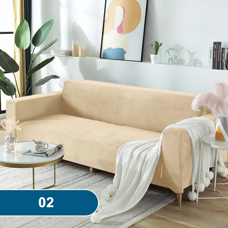High Quality Velvet Sofa Covers Living Room Sofa Cover Home Furniture Protector Case Adjustable Sofa Slipcover For 1/2/3/4 Seat - Image 8