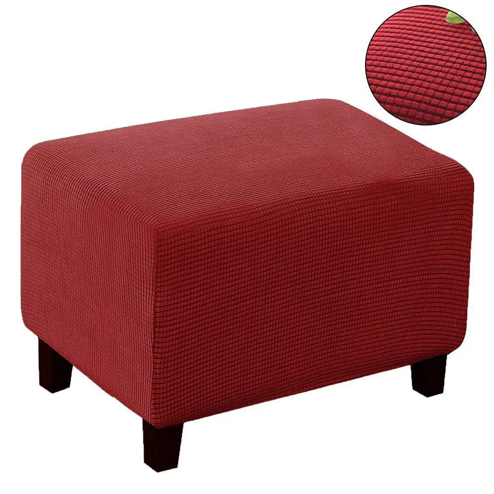 Home Decorative Sofa Footstool Covers Elastic Fully Wrapped Rectangular Stool Covers Thicken Sofa Footrest Dust-proof Cover - Image 13