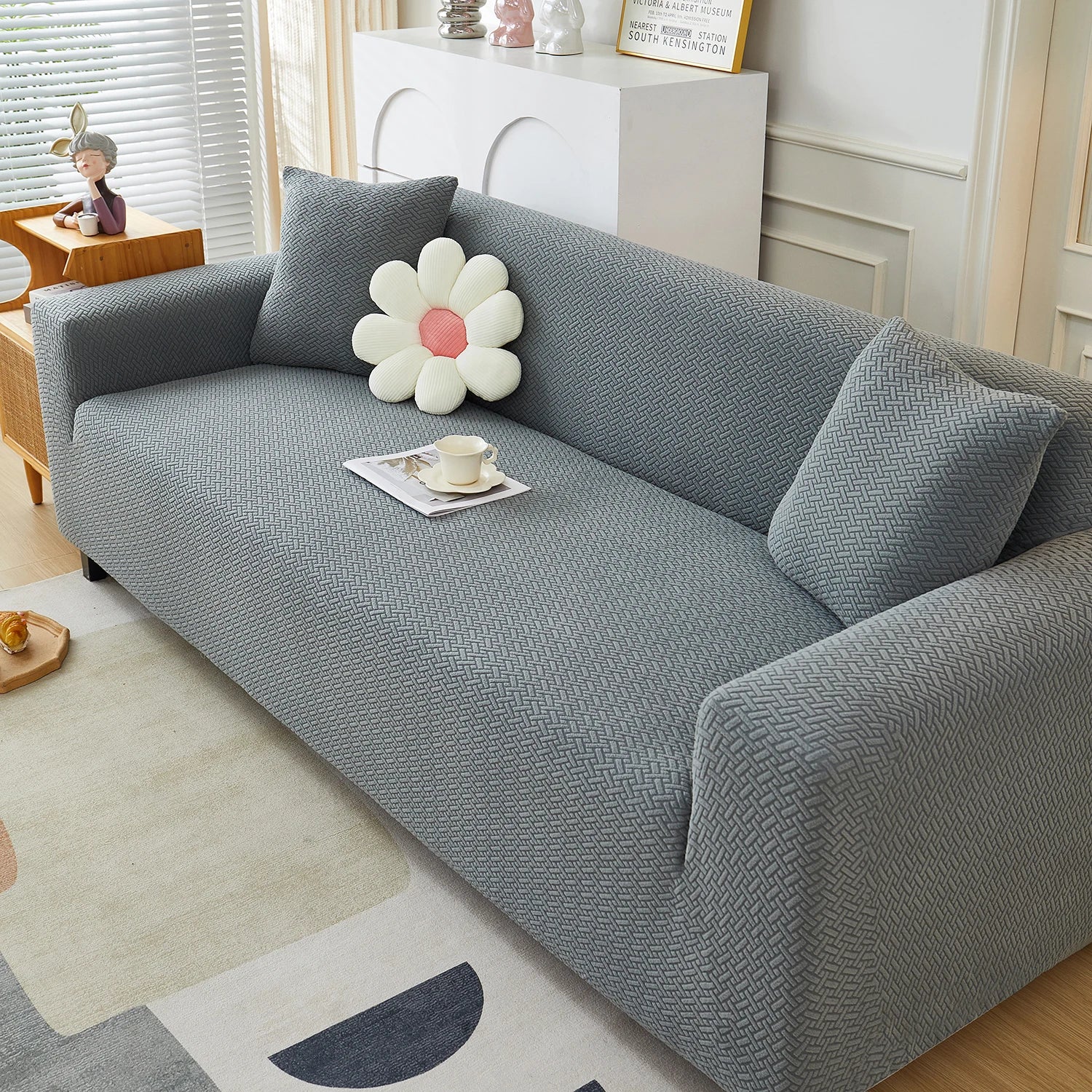 Jacquard Elastic Sofa Slipcover Adjustable Non-slip Stretch Sofa Cover Home Living Room Sofa Protector Cover Home Decor - Image 4