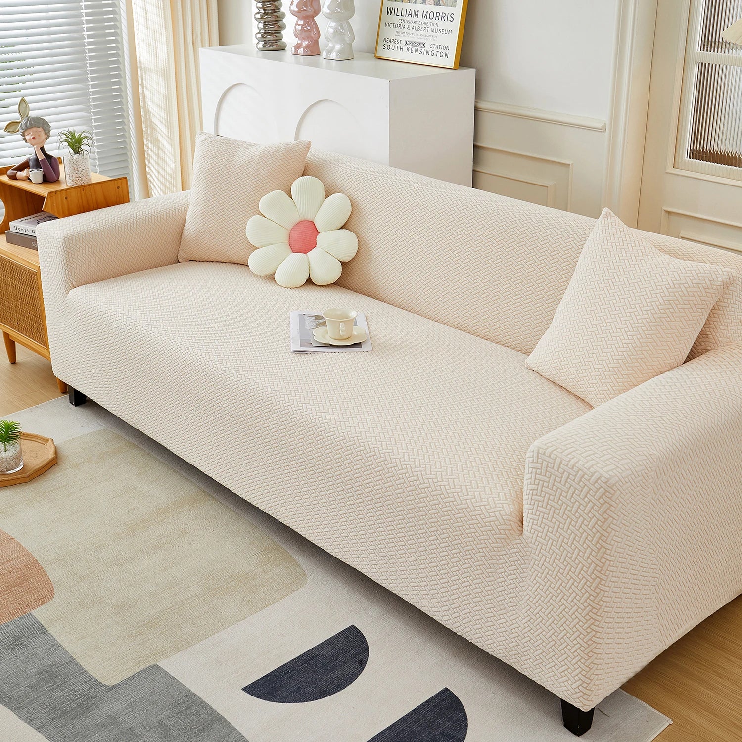 Jacquard Elastic Sofa Slipcover Adjustable Non-slip Stretch Sofa Cover Home Living Room Sofa Protector Cover Home Decor - Image 5