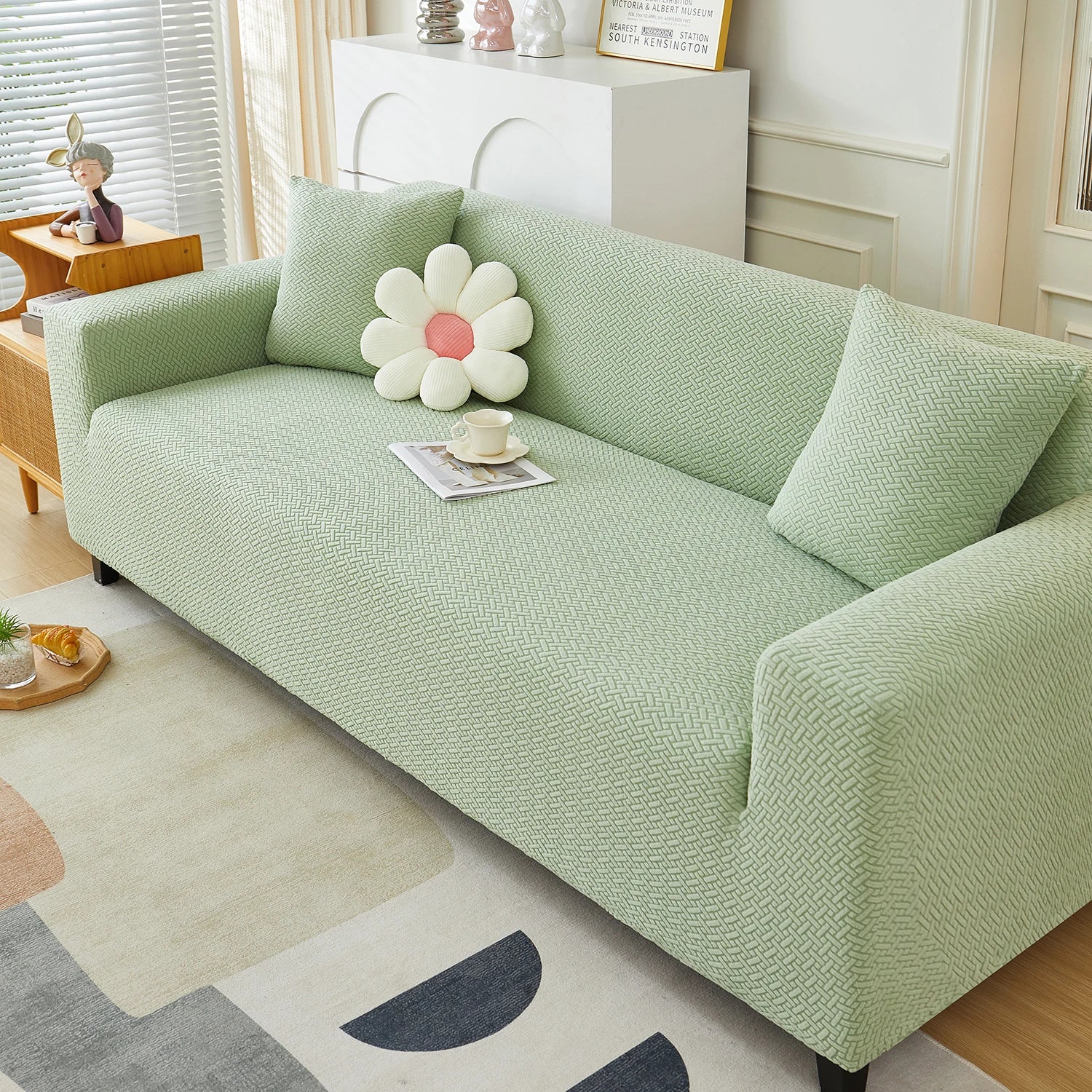 Jacquard Elastic Sofa Slipcover Adjustable Non-slip Stretch Sofa Cover Home Living Room Sofa Protector Cover Home Decor - Image 6