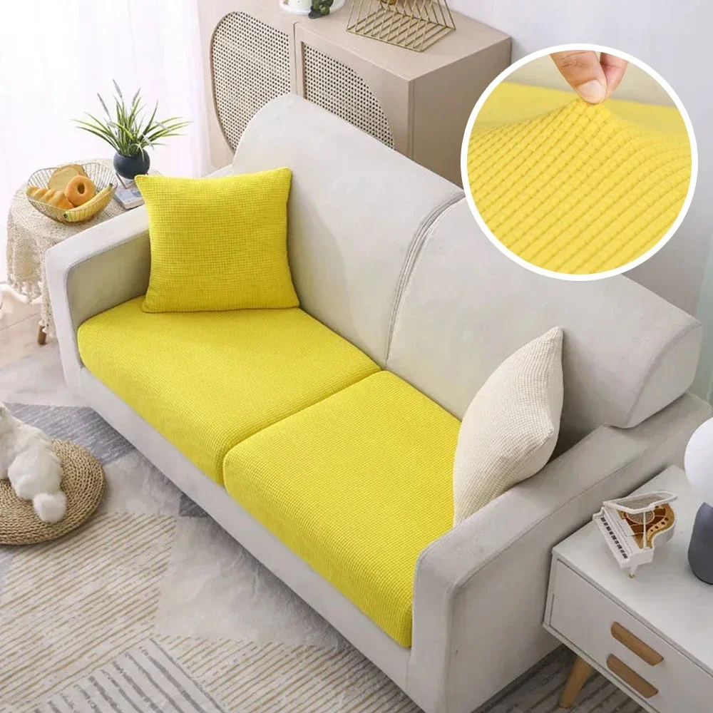 Jacquard Pure Sofa Seat Covers Polar Fleece Stretch Sofa Seat Cushion Covers Removable Furniture Protector Chaise Lounge Home - Image 13