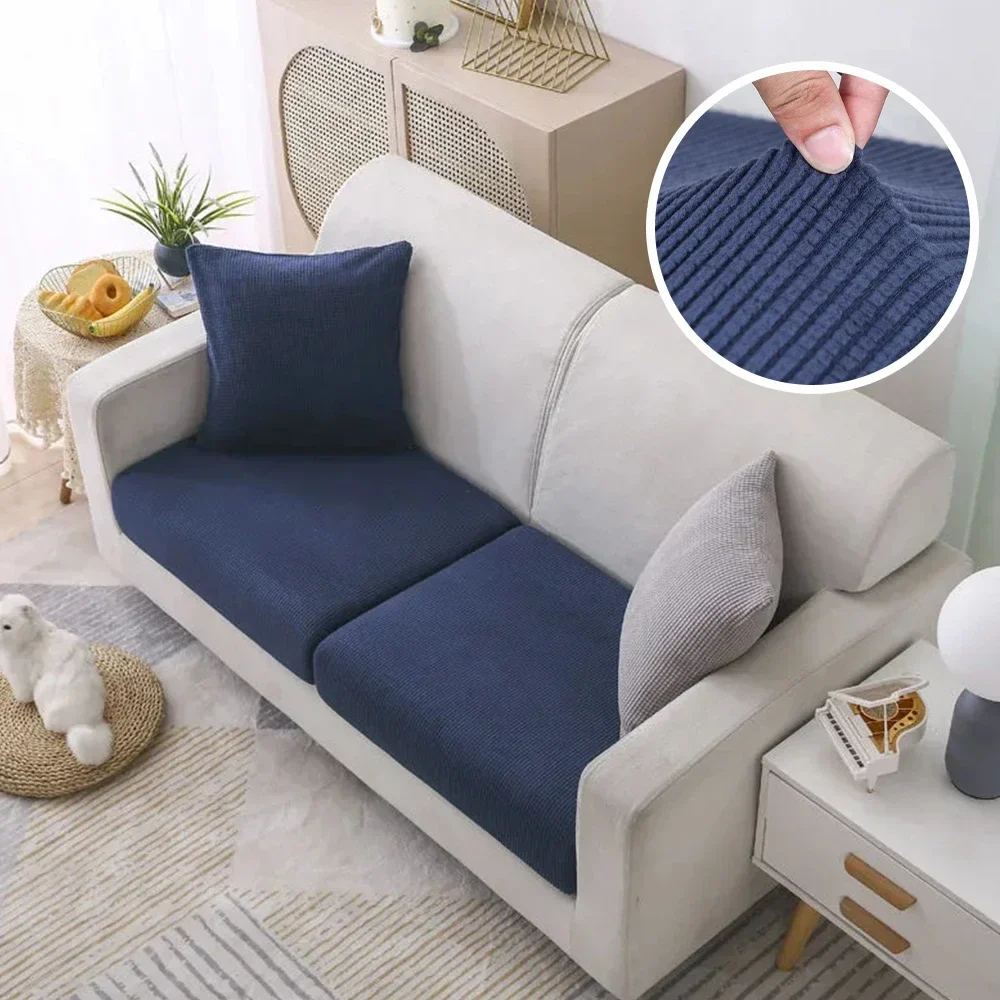 Jacquard Pure Sofa Seat Covers Polar Fleece Stretch Sofa Seat Cushion Covers Removable Furniture Protector Chaise Lounge Home - Image 14